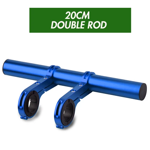 Blue Double Rod 20cm Victgoal руль велосипеда Расширенный кронштейн велосипед головное крепление бар держатель компьютера фонарь лампа Поддержка стойки сплав волокно стенд - Цвет: Blue Double Rod 20cm