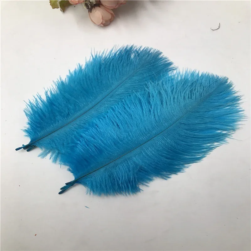 blue Розовый 15-20 см перья день рождения страуса украшение свадьбы перо поставки белые фоны фото реквизит вечерние настенные украшения - Цвет: blue