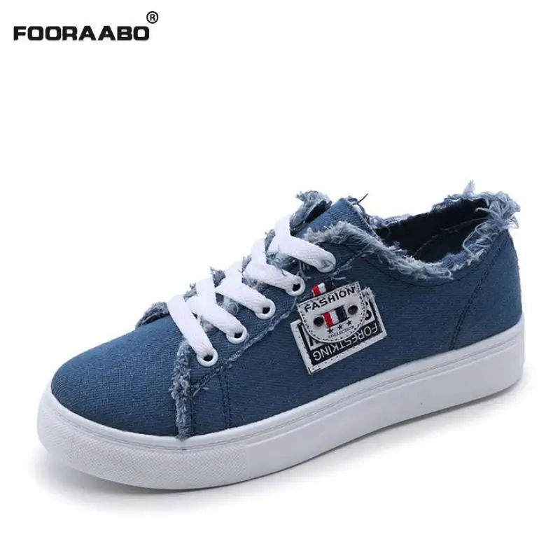 Basket Femme/2018 сезон весна лето женские кроссовки из джинсовой ткани