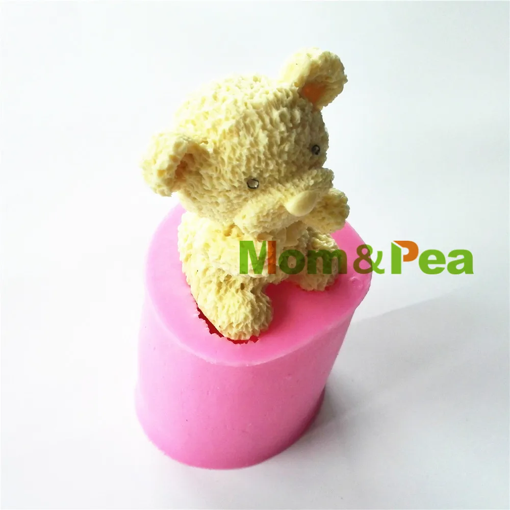 0471 Бесплатная доставка силиконовая форма Mom &amp Pea в форме медведя девушки