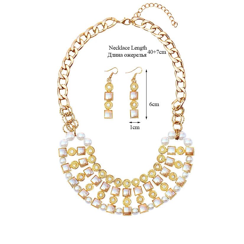 VIVILADY День матери женщин Ювелирные наборы Стразы Имитация жемчуга металлическая