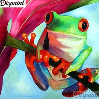 dispaint full squareround drill 5d diy diamond painting cartoon frog scenery 3d embroidery cross stitch 5d home decor a12375