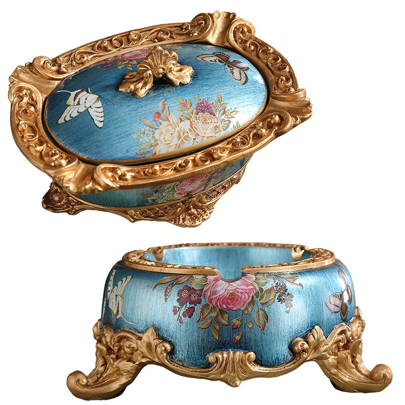 Пепельница из смолы в европейском ретро-стиле роскошная американская домашняя