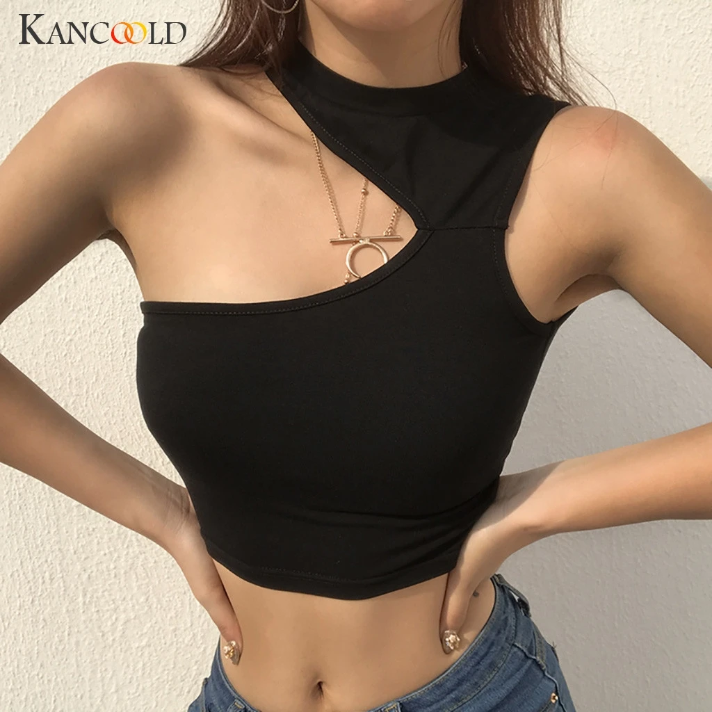 Женский укороченный топ на бретельках KANCOOLD летний хлопковый с перекрещивающимся