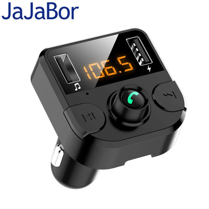 JaJaBor Wireless FM Transmitter Bluetooth Car Kit MP3 Music Player Bluetooth 5.0 Handsfree Calling Dual USB Car Charger