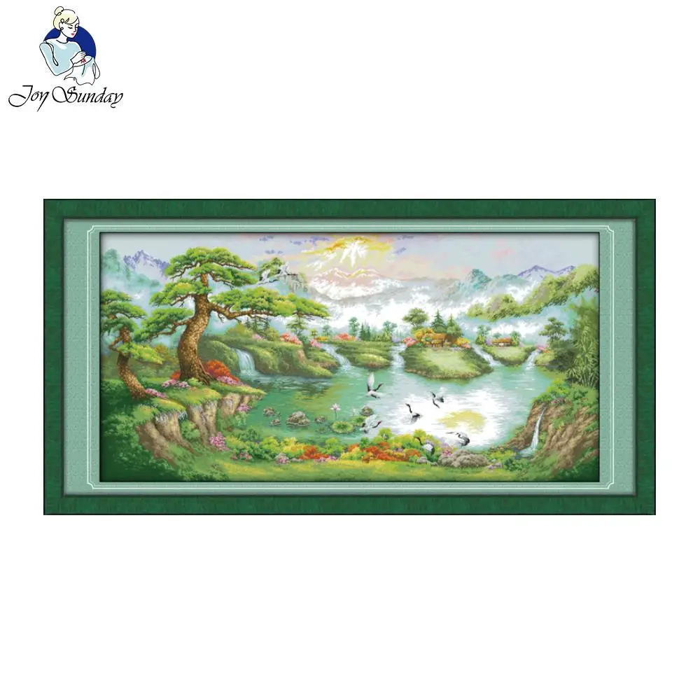 Набор для вышивки крестиком Joy Sunday с принтом или пересчетом|counted cross stitch kits|cross kitsjoy