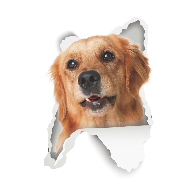 3D наклейки на стену DEOWUU с мультяшным щенком из ПВХ