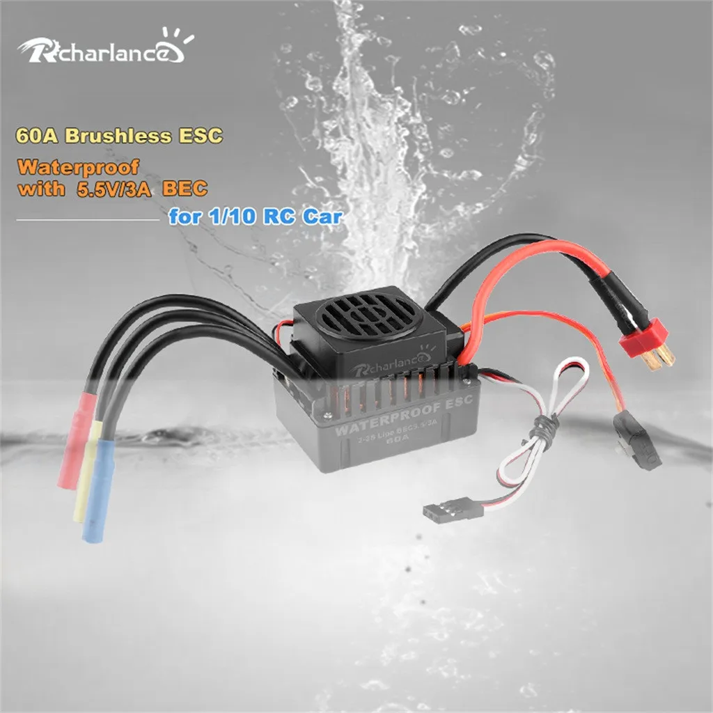 Водонепроницаемый бесщеточный двигатель 13T 3000KV 60A ESC с программируемой картой Combo