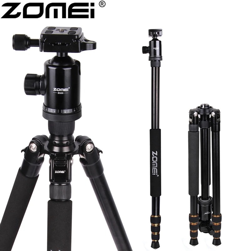 

Zomei Z688 Professional Photographic Travel Compact Aluminum Heavy Stable Tripod Monopod Ball Head for Digital DSLR Camera