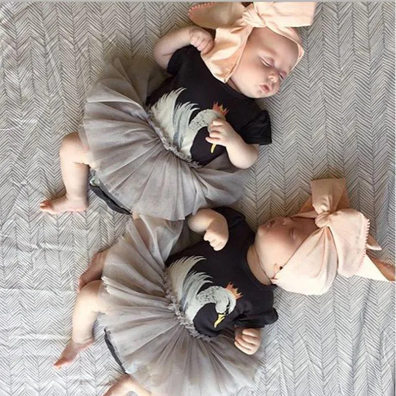 Baby Clothes Newborn Infant Costume Summer Wear Cute Girl Dresses Little Swan Ball Gown Dress For Girls Party | Детская одежда и