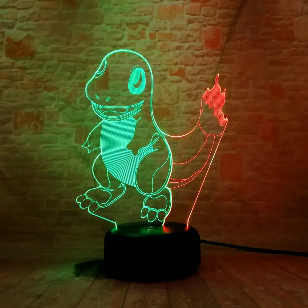 Горячая Распродажа японские Мультяшные Покемоны Go игры 3D USB Светодиодная лампа с