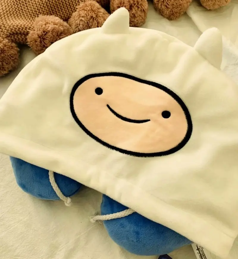 with hat 1 шт., 30 см, время приключений, робот по Питеру, плюшевая игрушка, мягкая u-образная подушка для шеи с шапочкой, мягкая игрушка для детей, подарок для путешествий на открытом воздухе - Цвет: with hat