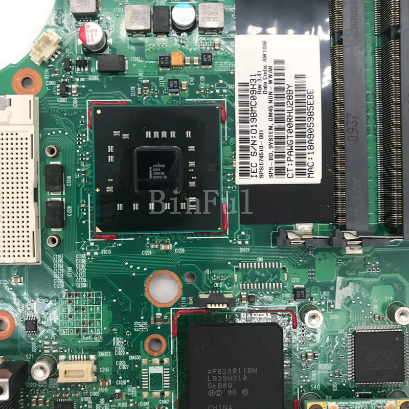 Высококачественная материнская плата для MBX-249 ноутбука S0204-1M 48.4MQ01.01M 100% полностью