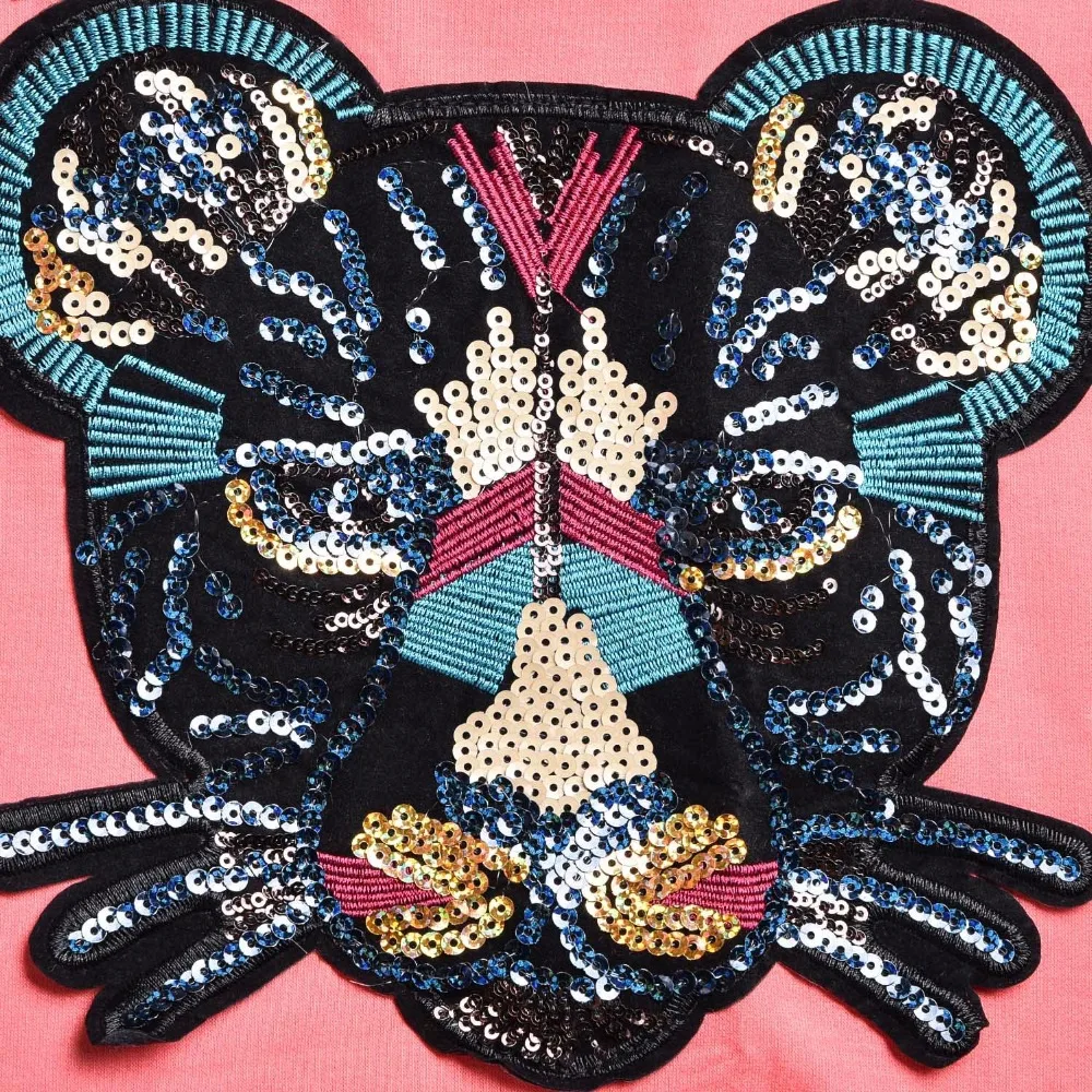 Misstyle блёстки Вышивка пуловер длинные толстовки повседневные женские головные