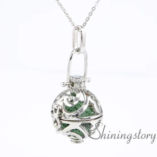 

Ожерелье из эфирного масла в форме шара, оптовая продажа, украшения, ожерелья, ожерелья с рассеивателем эфирного масла, металлические вулка...