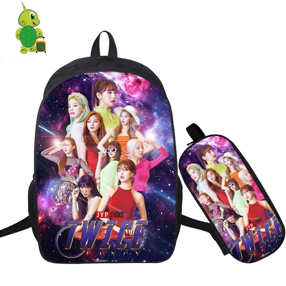Рюкзак Mochila Kpop Twice Fancy You 2 шт./компл. школьные сумки для мальчиков и девочек
