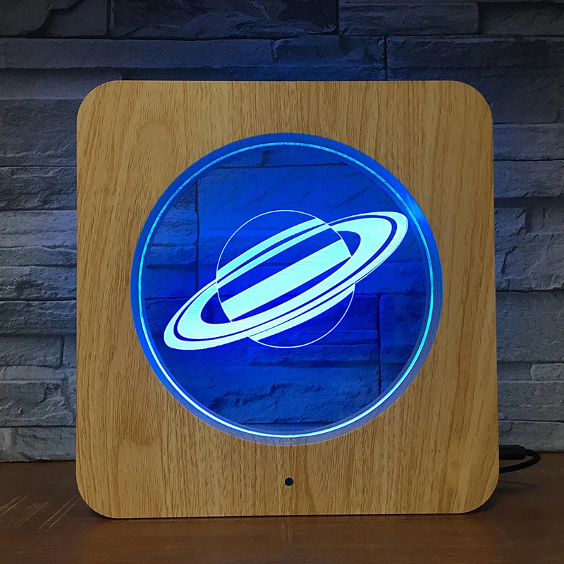 3D светодиодный ночник Saturn планеты Вселенная пластиковый сделай сам лампа на