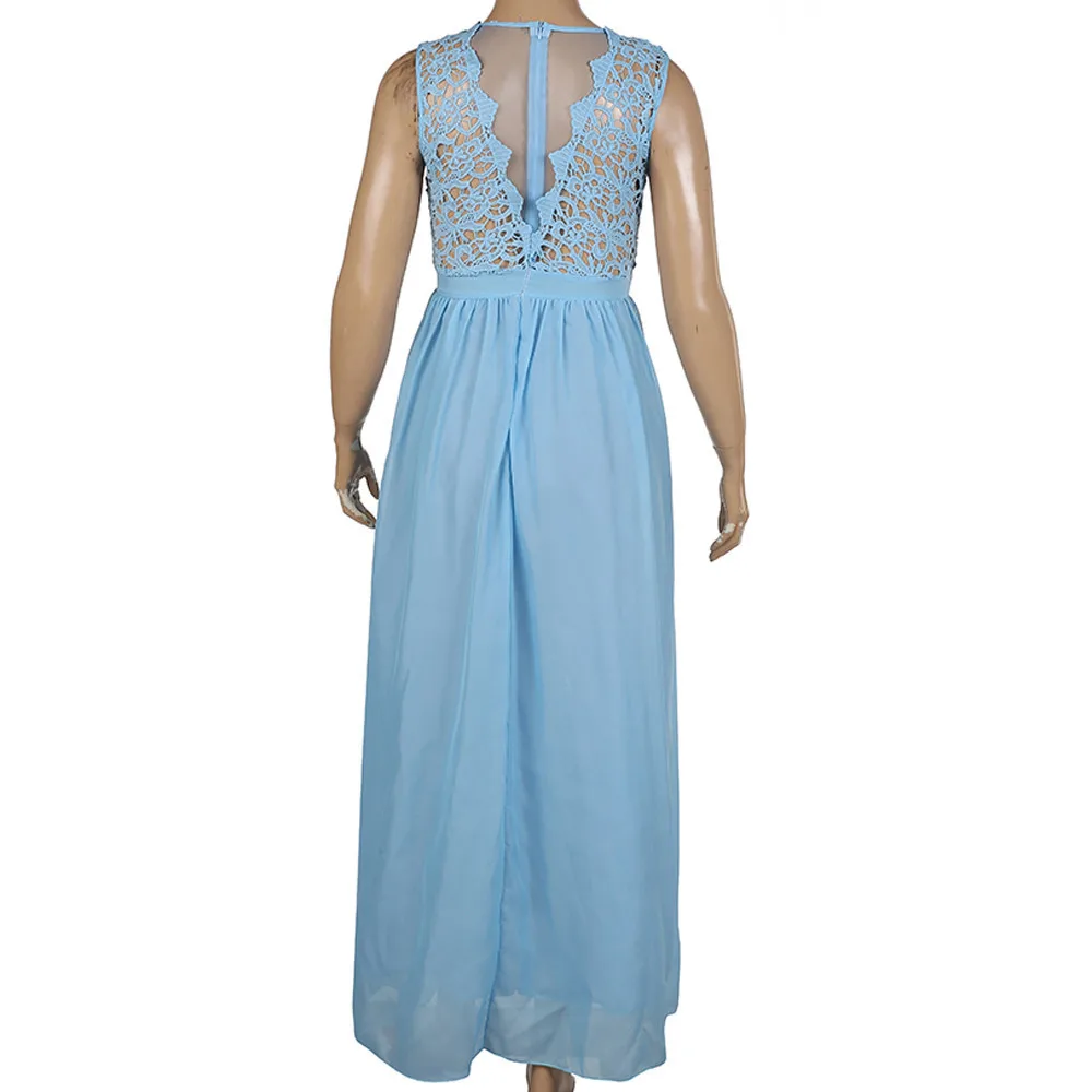 Кружевное платье в стиле пэчворк вечерние для женщин элегантные О образный