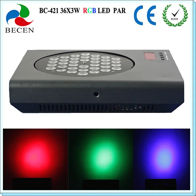 36x3w светодиодный плоский par-прожектор светильник 108w rgb led lamp dj stage ing | Лампы и