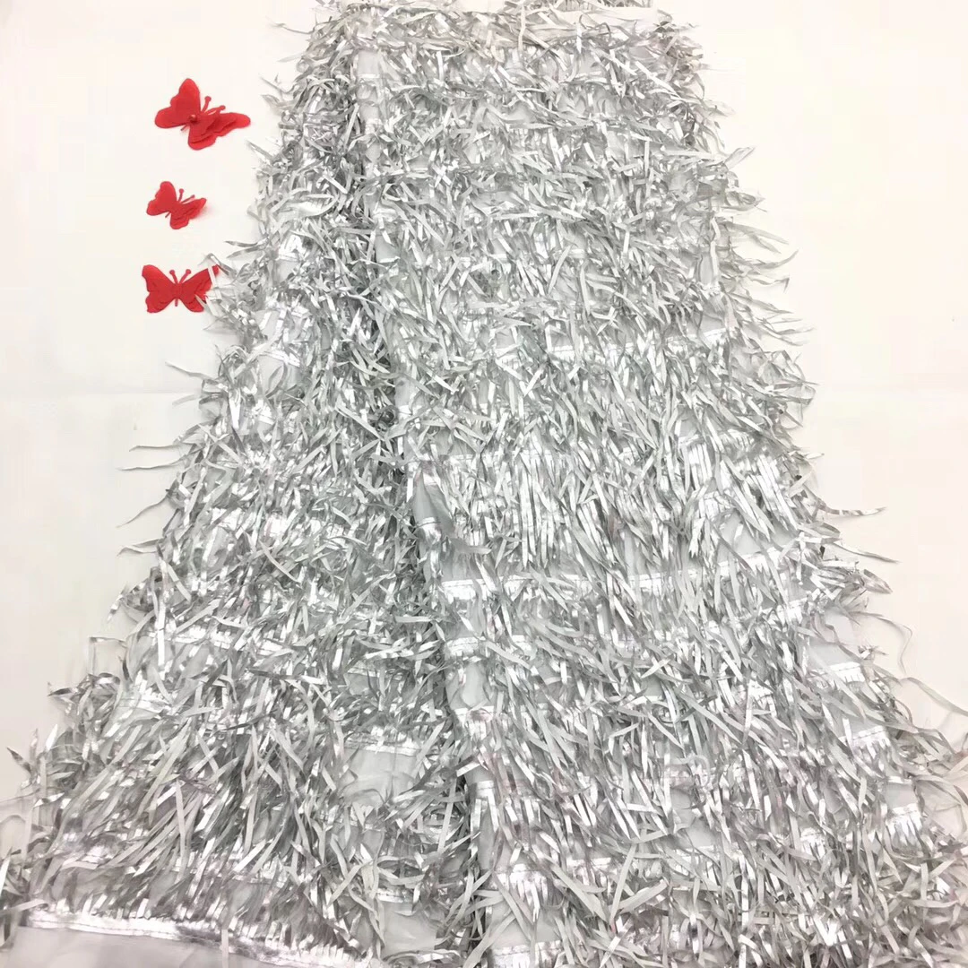 Нигерийская кружевная ткань 2019 высококачественное Сетчатое белое Африканское