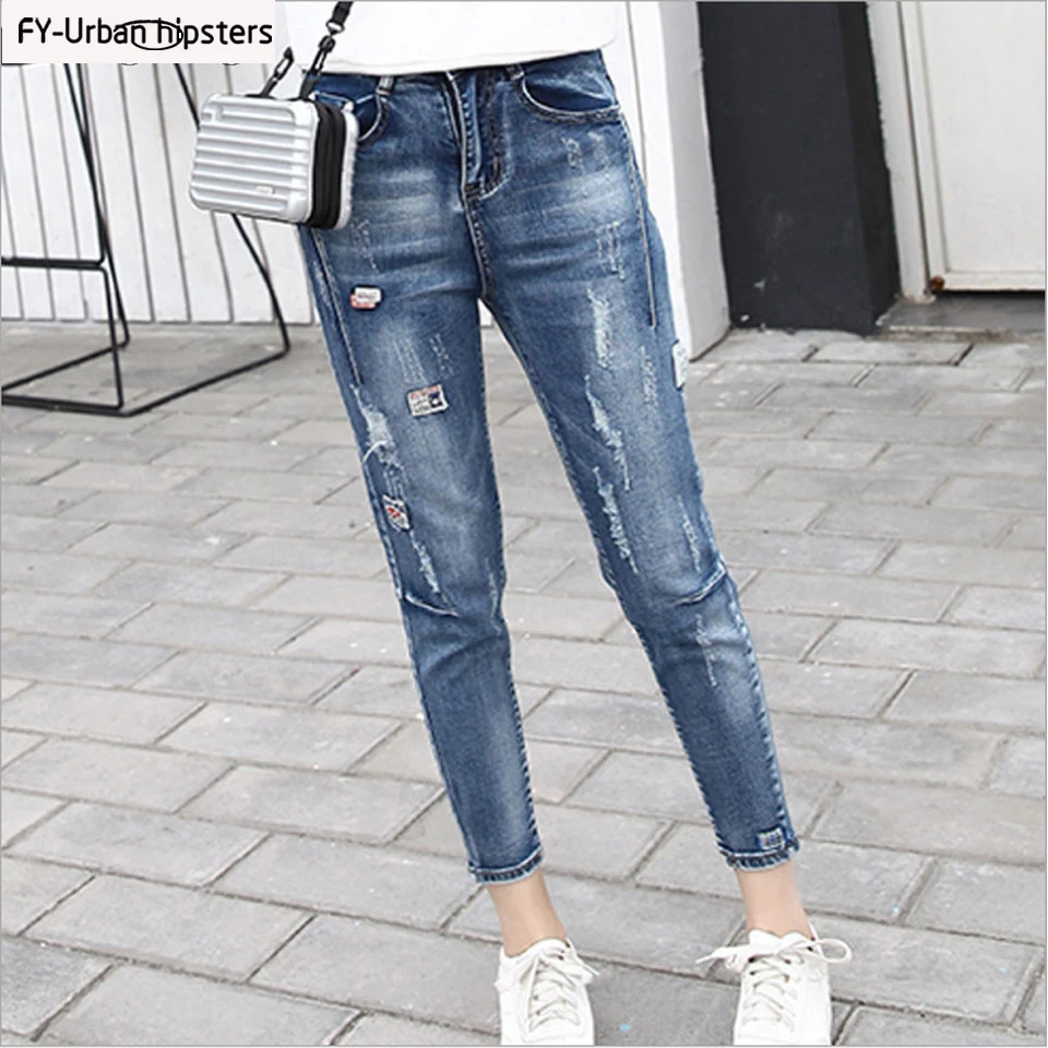 Джинсы женские эластичные до щиколотки|Узкие джинсы| |