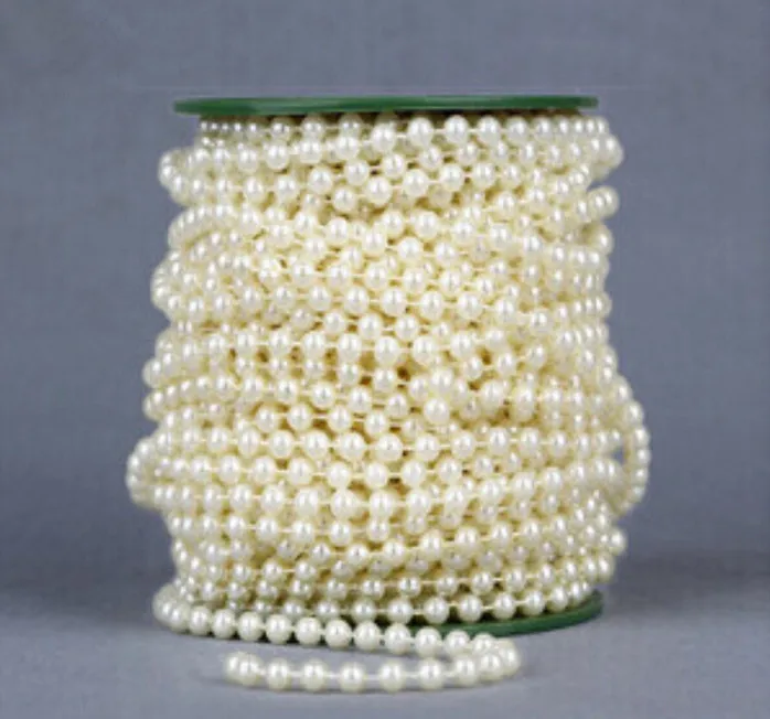 2 метра 4 мм жемчужные бусины цепочка гирлянда цветы для свадебной вечеринки