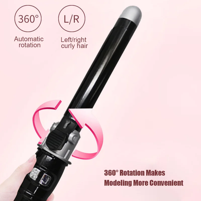 Профессиональные Авто вращающиеся щипцы для завивки волос палочка укладки