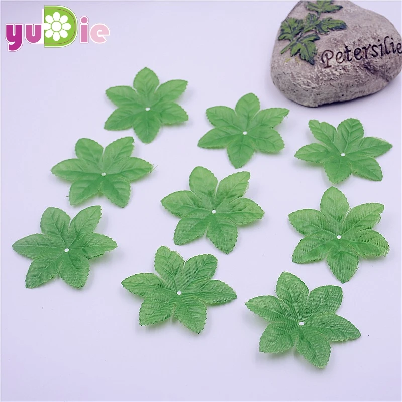 

150pcs Silk Green Leaf Artificial Mosaic Wedding Home Decorative DIY Wreath Scissors Rose Leaf Decorative Artificial Plants