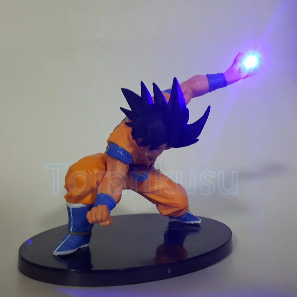 Dragon Ball Z экшн фигурка Сон Гоку Kamehameha светодиодная игрушка DIY дисплей Esferas Del Goku SC DBZ +