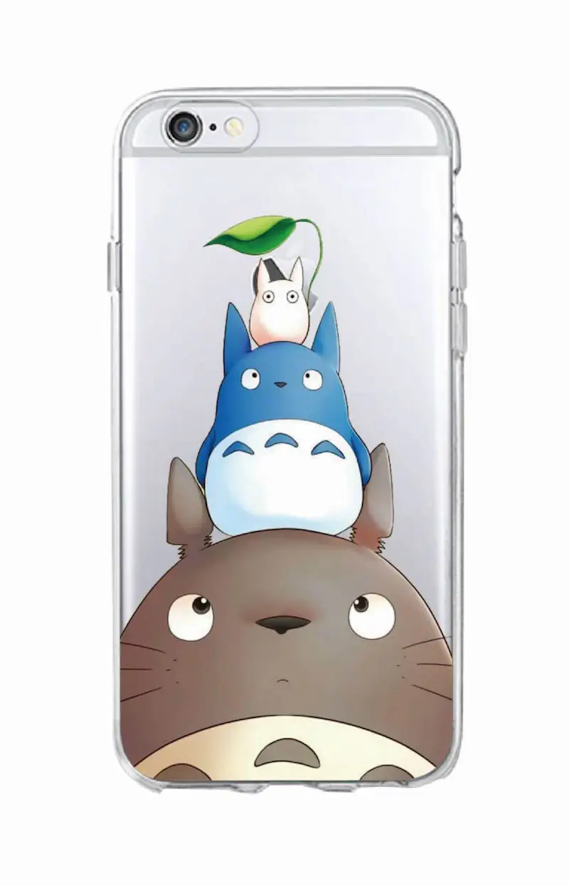 cute totoro spirited away ghibli miyazaki anime kaonashi soft clear phone case for iphone 13 12 11 pro max mini 7 8plus se xs free global shipping
