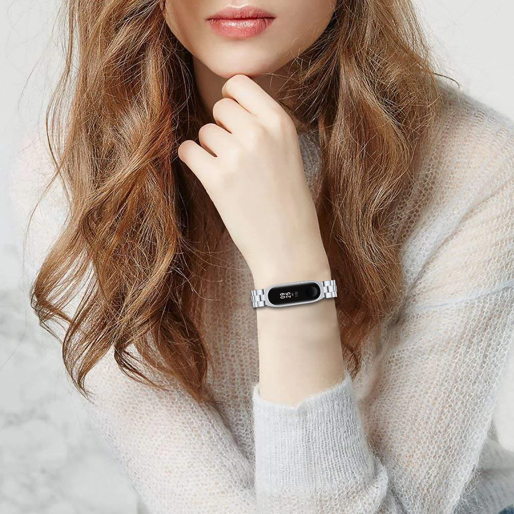 OULUCCI металлический ремешок для xiaomi band 4 ремешок браслет из нержавеющей стали ремешок для xiaomi mi band 3 ремешок mi band 4 ремешок