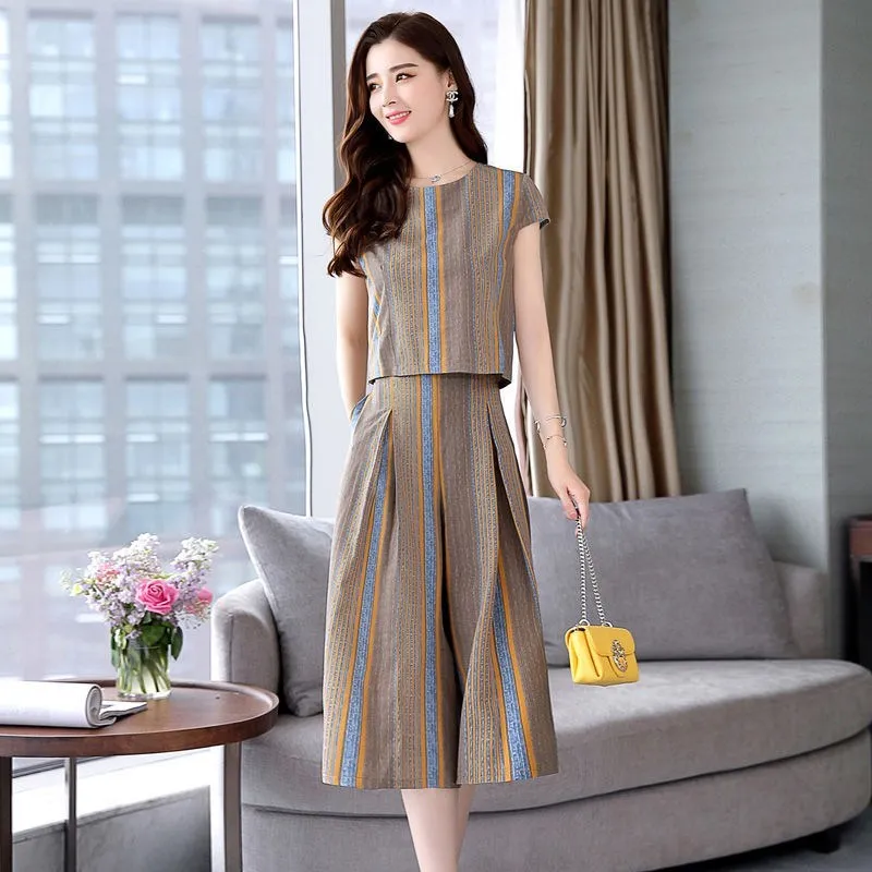 Женские летние комплекты одежды в полоску комплект из 2 предметов топ