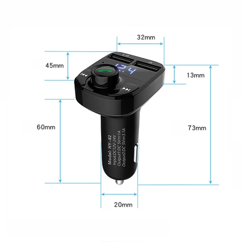 Fm передатчик Aux модулятор громкой связи Bluetooth автомобиль автомобильный комплект