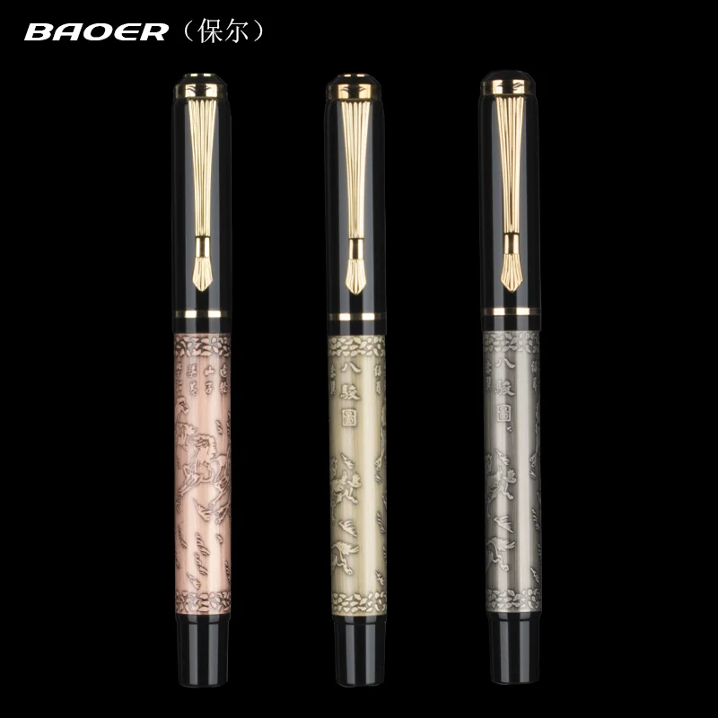 Роскошные Бронзовые перьевые ручки baoer 507 