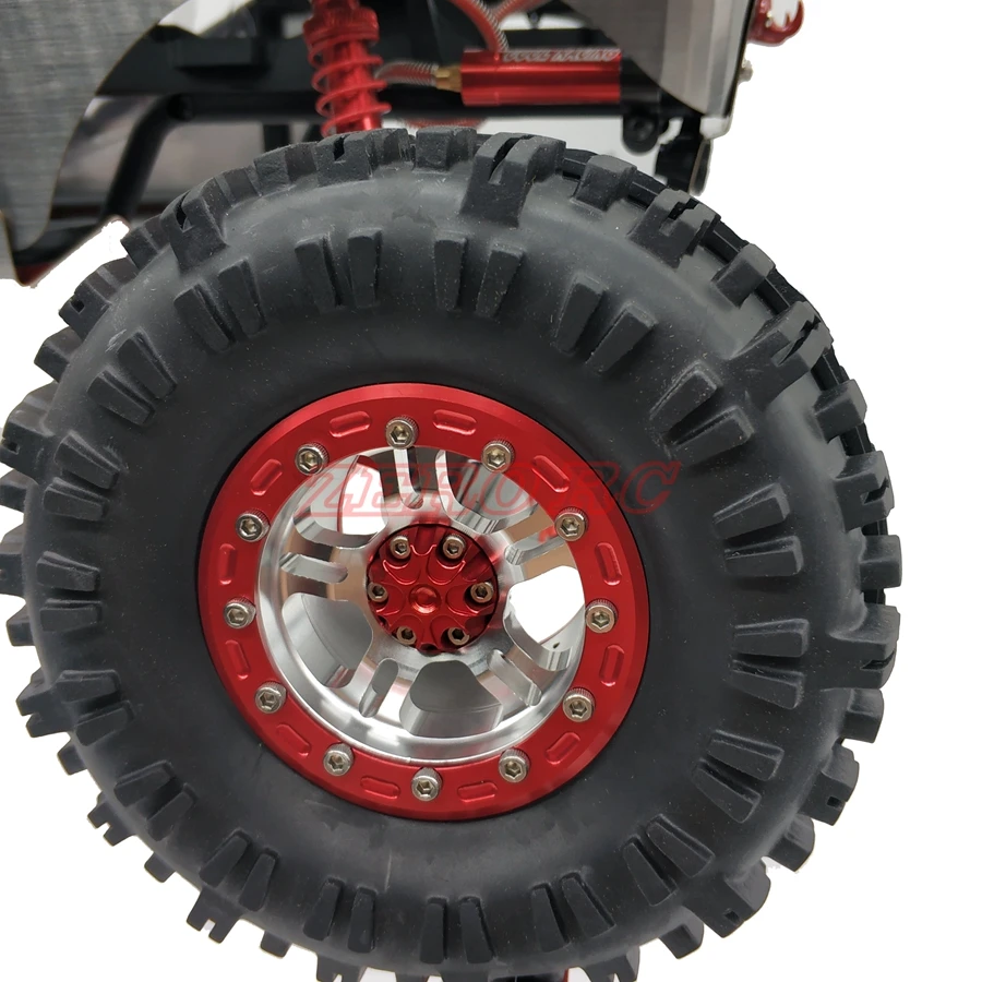 4 шт. алюминиевый 1/10 гусеничный 2 &quotBeadlock колеса диски 10 спицевые для осевого Рейфа