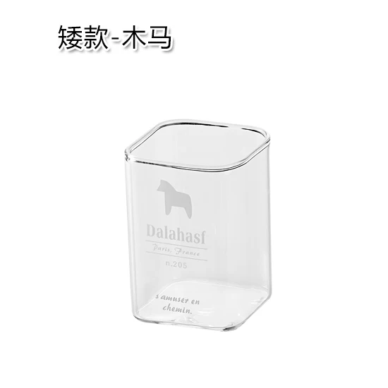 S horse Ограниченная серия Verre Vaso Vidro квадратное стекло для креативного прозрачного стекла es для питья бокал es для вина стакан чашка - Цвет: S horse