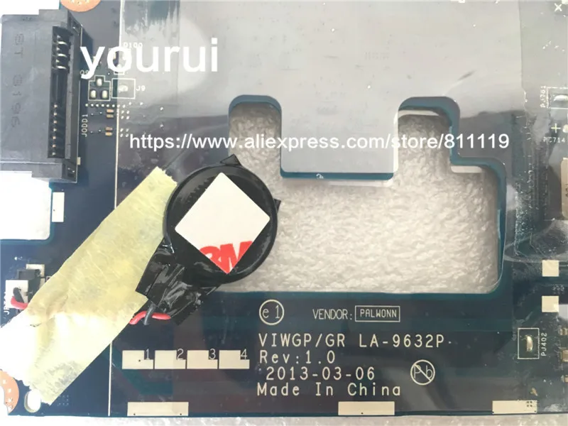 Yourui для Lenovo Original G400 LA-9632P HM76 чипсет материнской платы DDR3 100% полностью