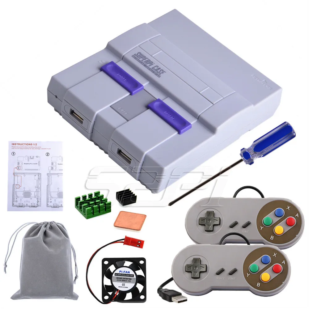 CASE 2 USB Controls 52Pi Retroflag чехол SUPERPi-U NESPi Чехол комплект с дополнительным игровым контроллером для Raspberry Pi 3 B Plus/3/2B - Цвет: CASE 2 USB Controls