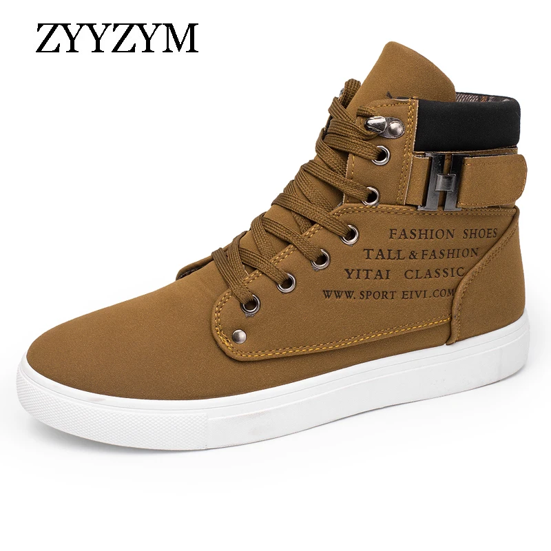 ZYYZYM Spring Autumn Men Casual Shoes Help Style Classic Rubber Fashion Sneakers Fur Man Hot Sale | Обувь