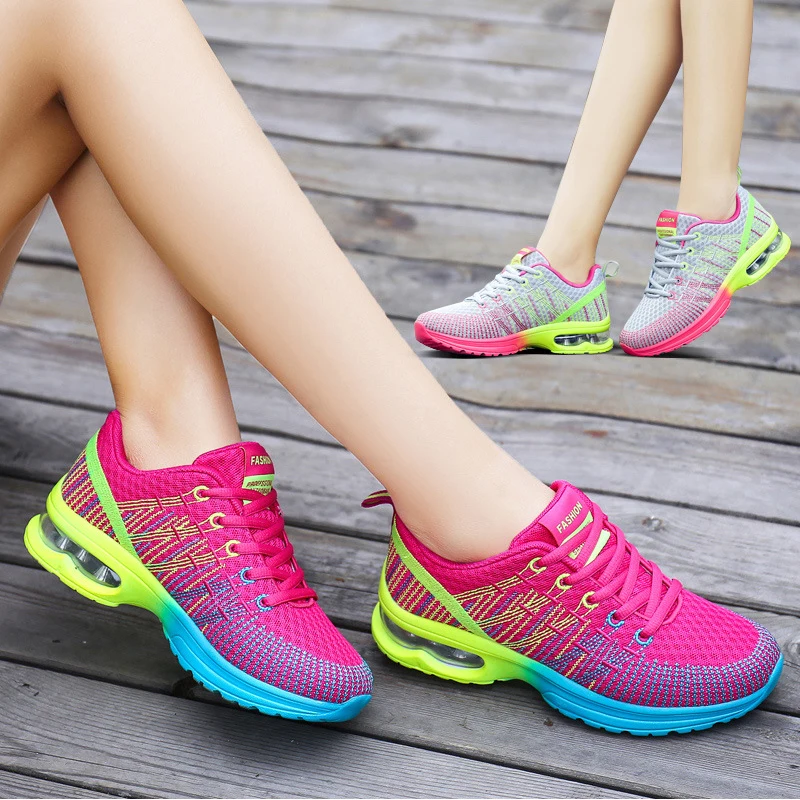 Women Sneakers Light Weight Running Shoes Breathable Air Cushion for Female Jogging Walking zapatos de mujer | Спорт и развлечения