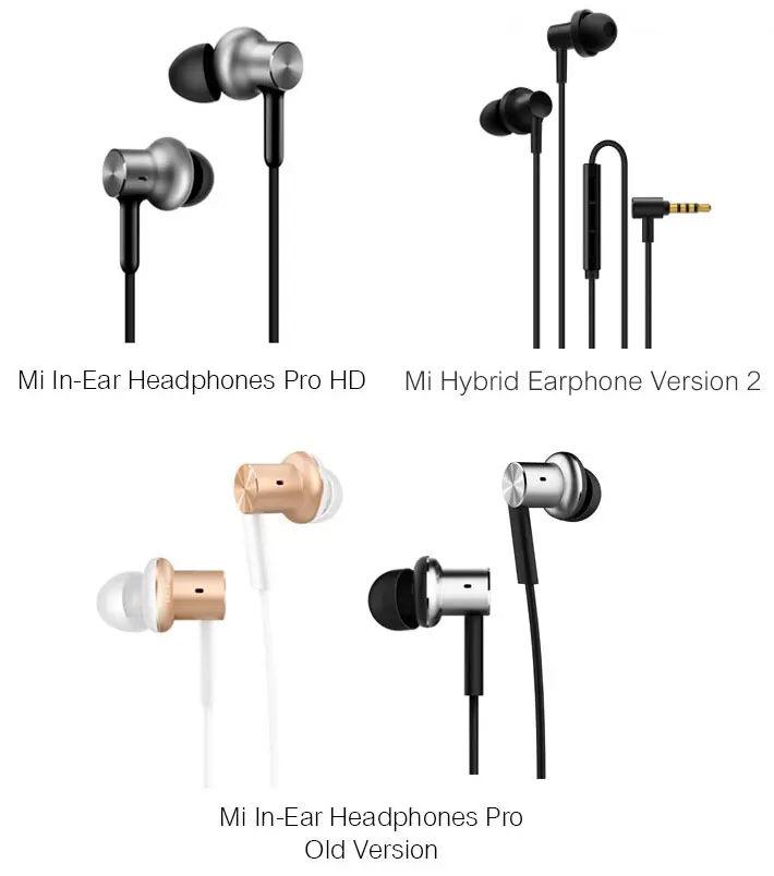 Xiao mi Hybrid Наушники | Xiao mi Hybrid Pro HD | Xiao mi Hybrid 2 Наушники mi In-Ear Наушники с mi crophone для мобильных телефонов
