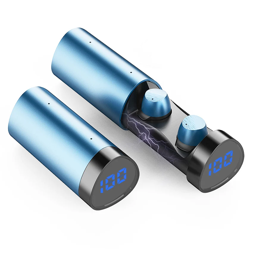 Langsdom T1Pro Bluetooth наушники беспроводные наушники для телефона Xiaomi гарнитура магнитные вкладыши с микрофоном Стерео Bluetooth наушник - Цвет: Blue