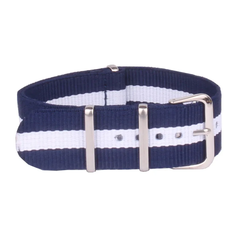 

Popular New Watch 18 mm Army Navy White Military nato fabric Woven Nylon watchband Strap Band Buckle belt 18mm accessories