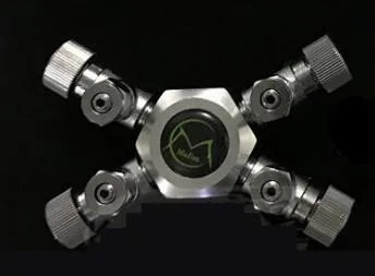 Зеленый Аквариум Multi Way CO2 сплитер дистрибьютор делитель иглы клапан из нержавеющей стали Проверьте клапан регулятор для аквариума co2 Регулятор - Цвет: Зеленый