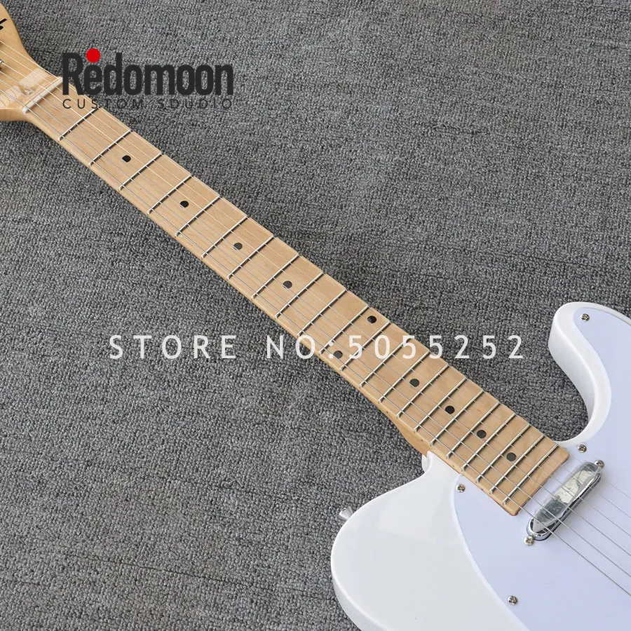 Заводская электрогитара Tele с кленовым грифом белый цвет белый pickguard гриф музыкальный инструмент магазин