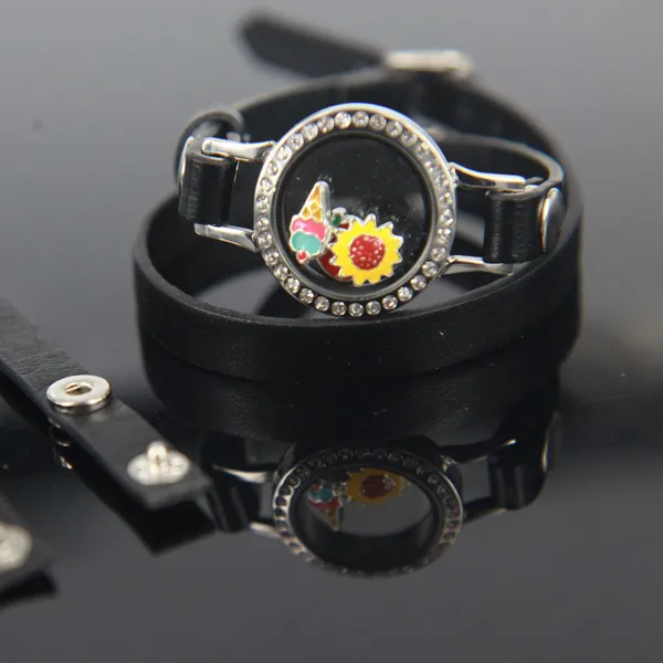 Дизайнерский ювелирный браслет Vinnie из нержавеющей стали с кристаллами медальон