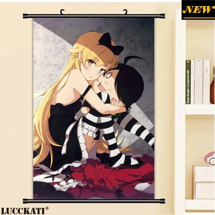 40X60 см Monogatari серии ИСТОРИЯ Bakemonogatari Лолита лоли мультфильм аниме стены прокрутки картина росписи плакат ткань холст живопись