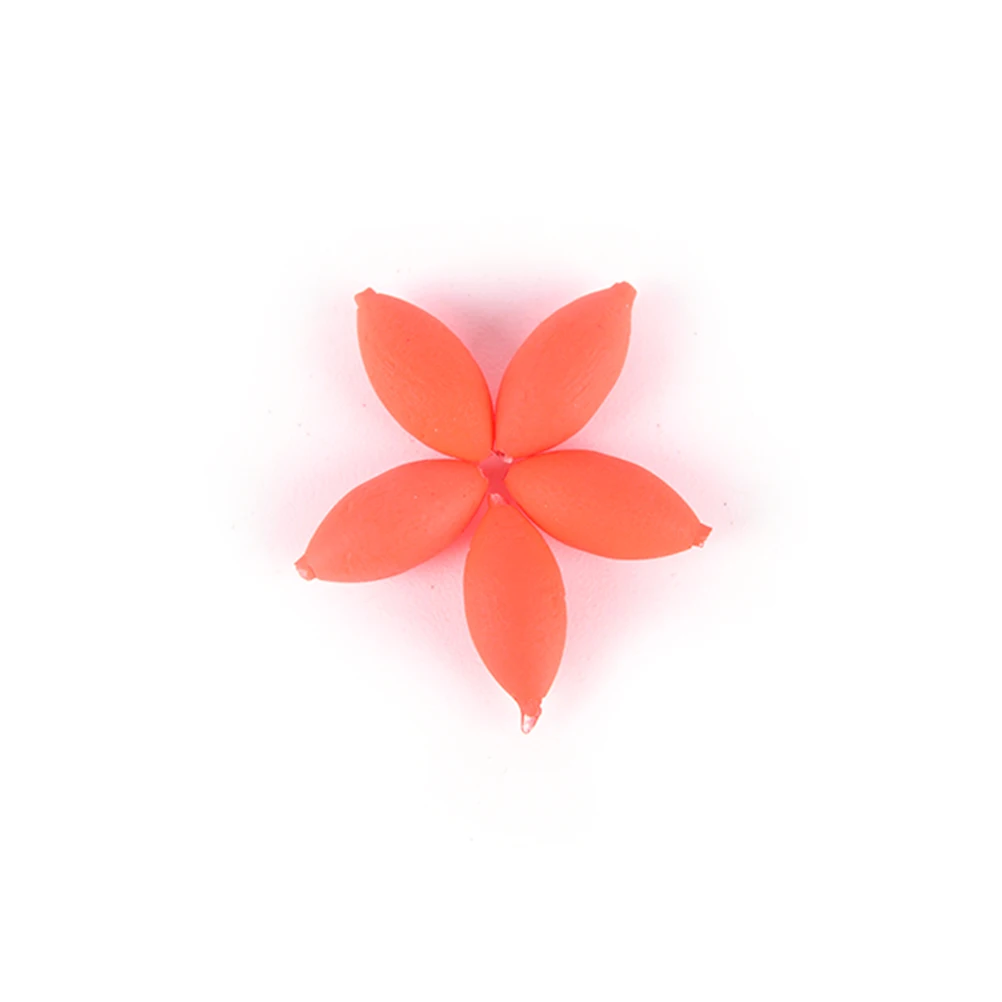 4 Red 100 шт без стоппера пластиковые овальные поплавок для ловли нахлыстом индикатор удара мини ударные плавающие бобы рыболовные аксессуары - Цвет: 4 Red
