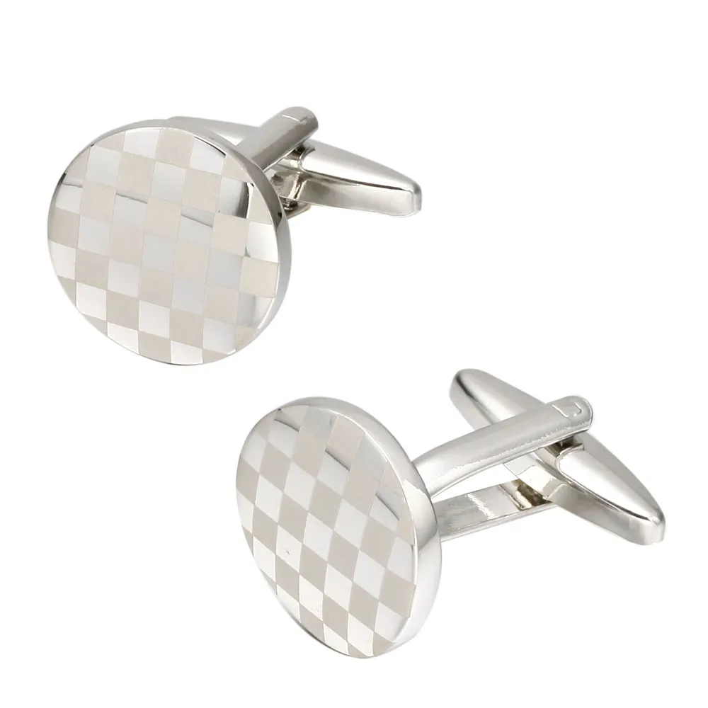 MeMolissa Роскошная рубашка лазерные металлические серебряные запонки для мужчин