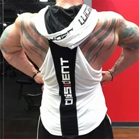 men tank tops gyms clothing fitness sleeveless hoodies vests cotton singlets muscle men joggers vest bodybuilding clothing